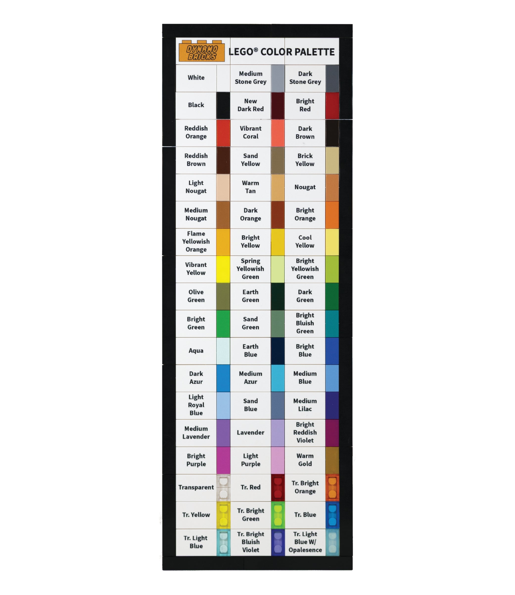 LEGO® Color Palette – DYNAMO Bricks